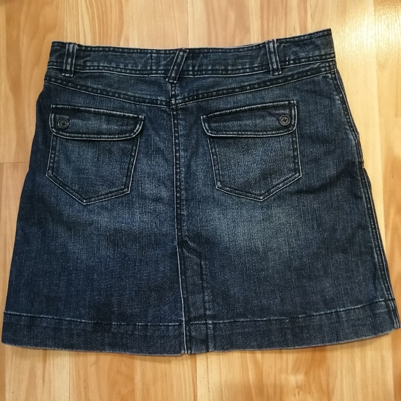 Anthropologie Bica Cheia Double Front Buttons Down A-Line Denim Skirt - Size 12 - Picture 5 of 8